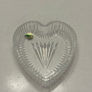 Waterford crystal vanity heart tray glass clear